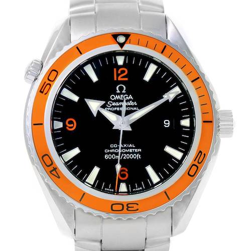 Photo of Omega Seamaster Planet Ocean Orange Bezel Mens Watch 2208.50.00
