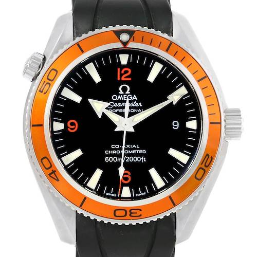 Photo of Omega Seamaster Planet Ocean Rubber Strap Orange Bezel Watch 2909.50.91