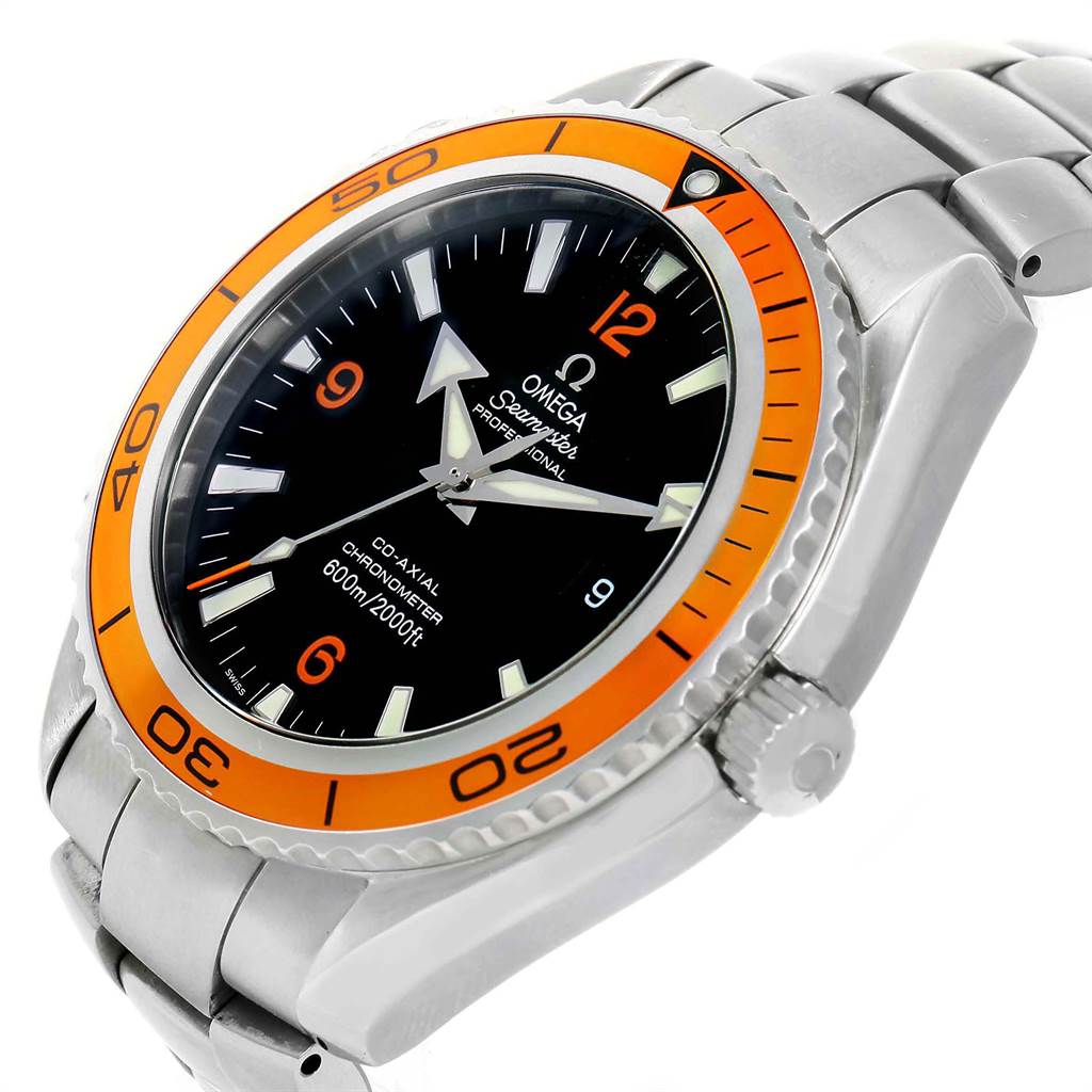 Omega Seamaster Planet Ocean XL Orange Bezel Mens Watch ...