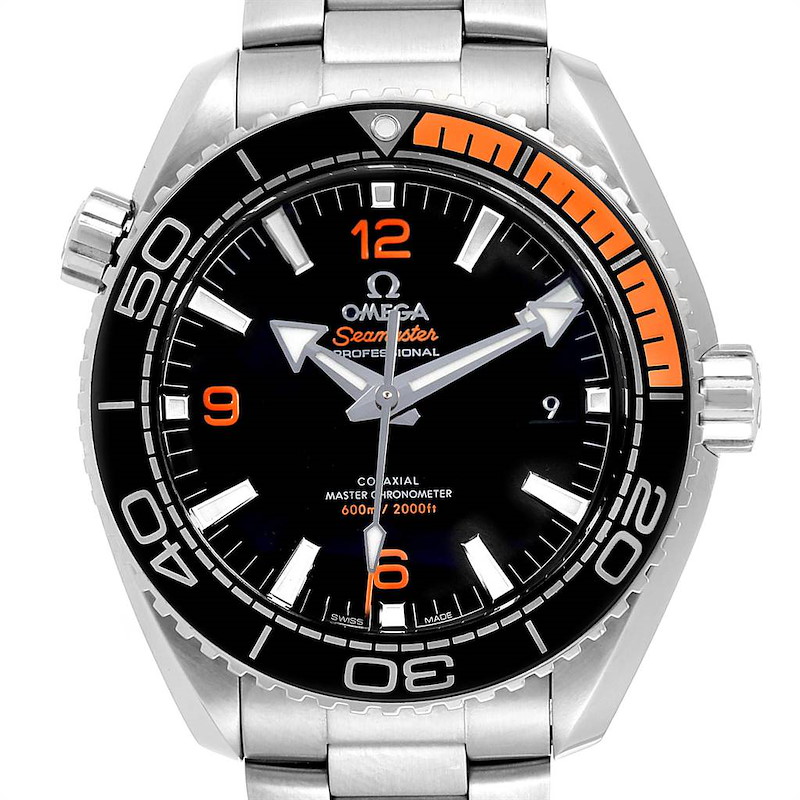 Omega Planet Ocean 600M Black Orange Bezel Watch 215.30.44.21.01.002 SwissWatchExpo