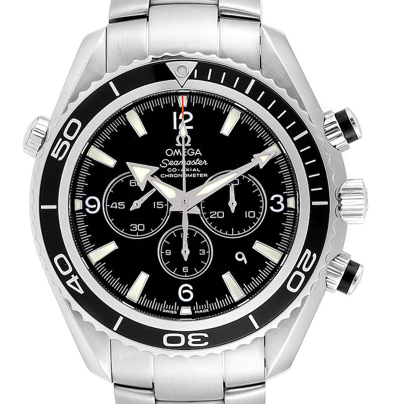 Omega Seamaster Planet Ocean Chronograph Watch 2210.50.00 Card SwissWatchExpo
