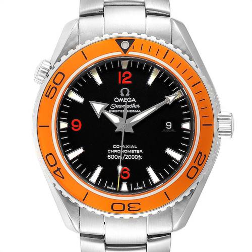 Photo of Omega Seamaster Planet Ocean 45 XL Orange Bezel Mens Watch 2208.50.00