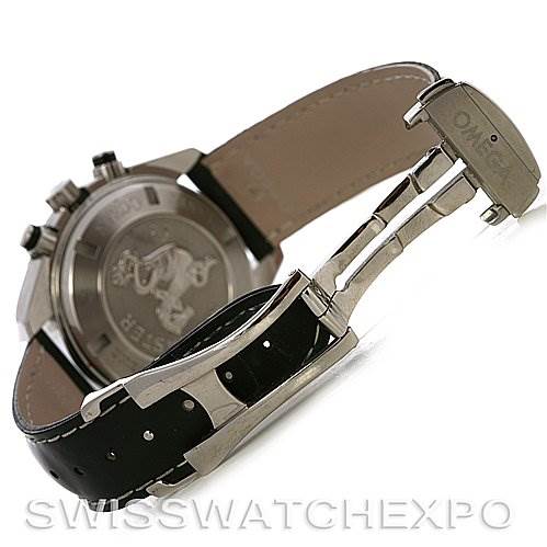 This image shows the back view of an Omega Planet Ocean 2910.50.81 Men
s Stainless Steel Black Dial 2910.50.81 Men
s Stainless Steel Black Dial watch, highlighting the clasp and case back.