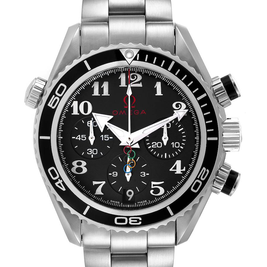 Omega Seamaster Planet Ocean Olympic Steel Mens Watch 222.30.38.50.01.003 Unworn SwissWatchExpo