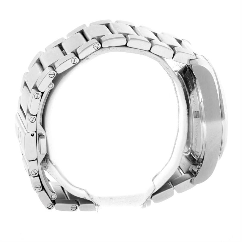 The image shows a side view of the watch band and part of the casing of the Omega Aqua Terra 231.10.39.21.02.001 Men's Stainless Steel Silver Dial 231.10.39.21.02.001 Men's Stainless Steel Silver Dial model.