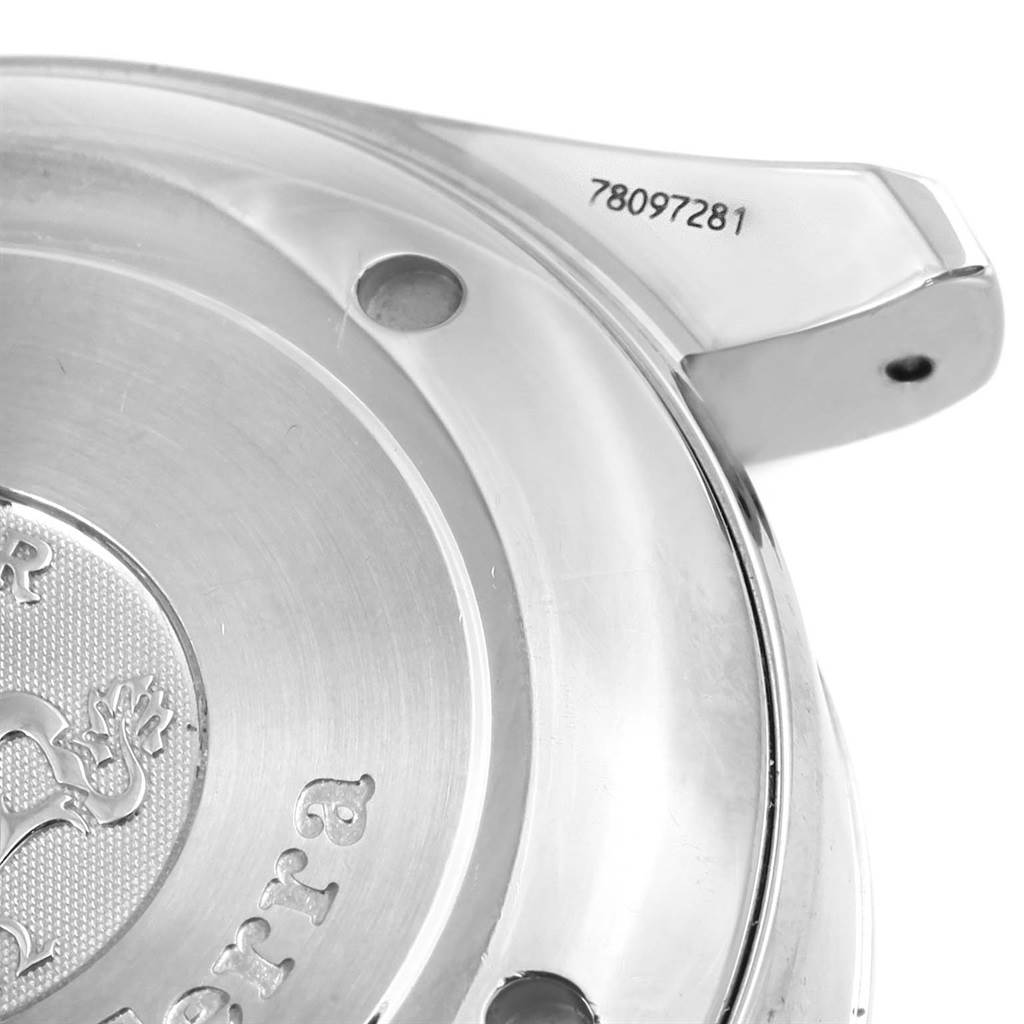 The image shows the case back and part of the lug of an Omega Aqua Terra 2512.50.00 Men's Stainless Steel Black Dial 2512.50.00 Men's Stainless Steel Black Dial watch.