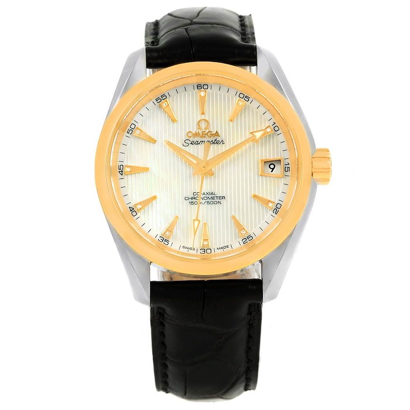 Omega Seamaster Aqua Terra Steel Gold Diamond Watch 231.23.39.21.55.002 SwissWatchExpo