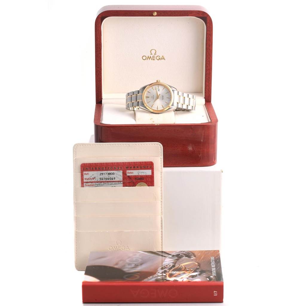 Omega Seamaster Aqua Terra Steel Yellow Gold Watch 2317.30.00 Box Card ...