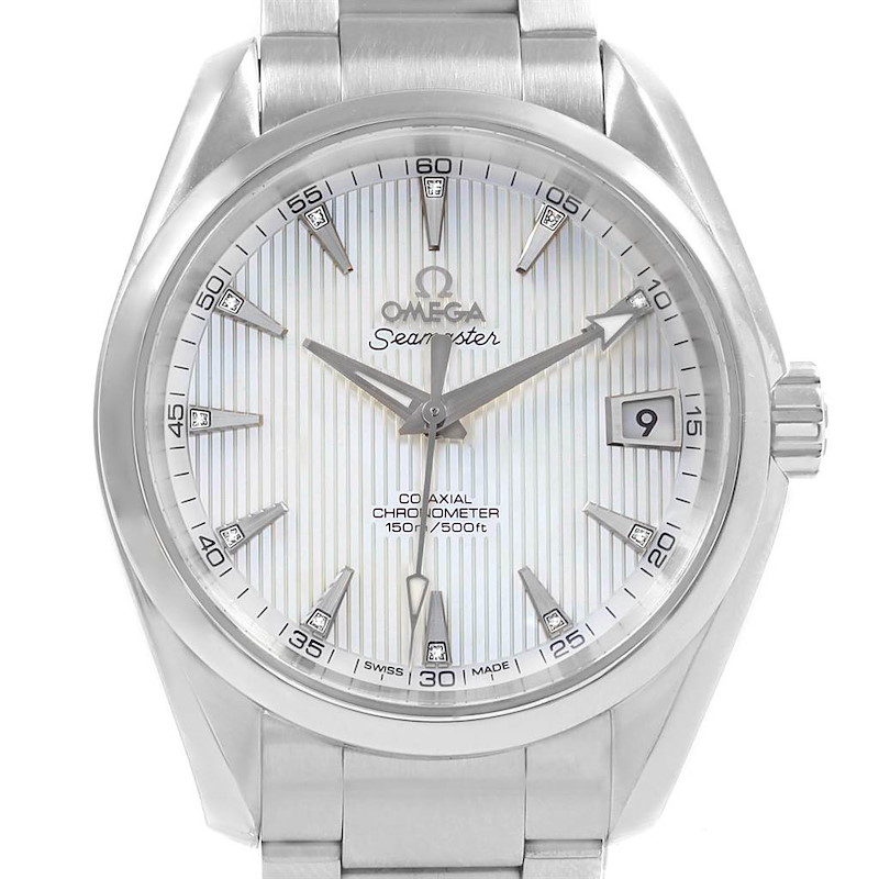 Omega Seamaster Aqua Terra MOP Diamond Watch 231.10.39.21.55.001 SwissWatchExpo