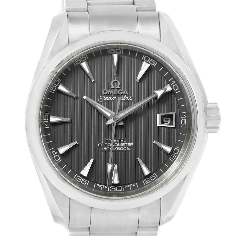 Omega Aqua Terra Grey Dial Steel Watch 231.10.42.21.06.001 Box Card SwissWatchExpo