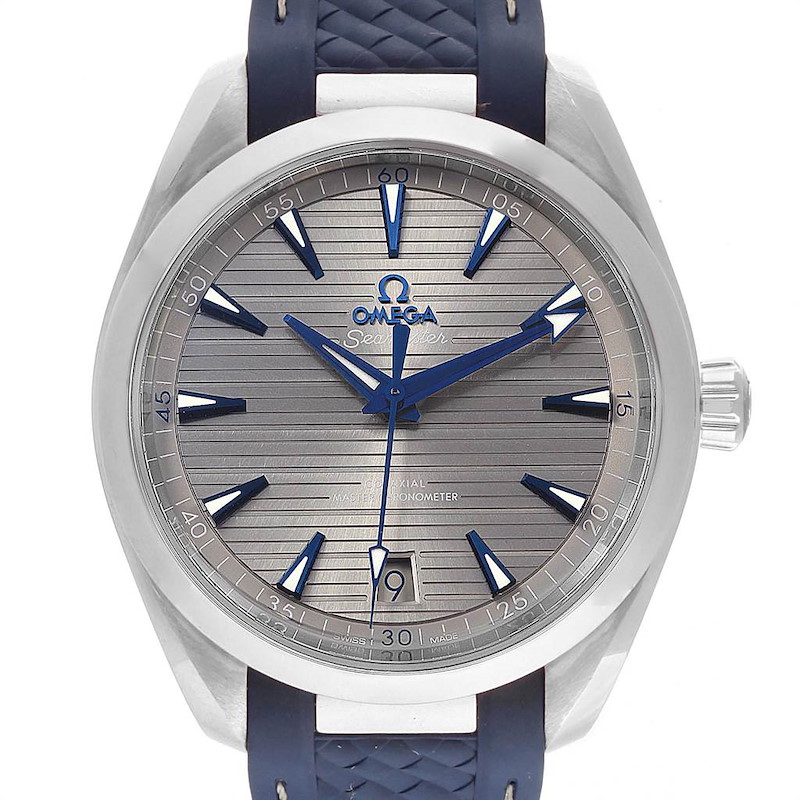 Omega Seamaster Aqua Terra Grey Dial Watch 220.12.41.21.06.001 Box Card SwissWatchExpo