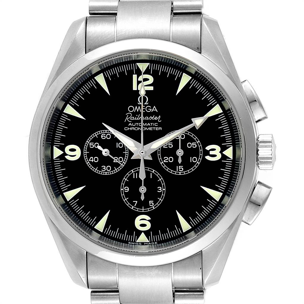 This Omega Aqua Terra 2512.52.00 Men's Stainless Steel Black Dial 2512.52.00 Men's Stainless Steel Black Dial watch is shown from a front angle, highlighting its dial, bezel, and stainless steel bracelet.