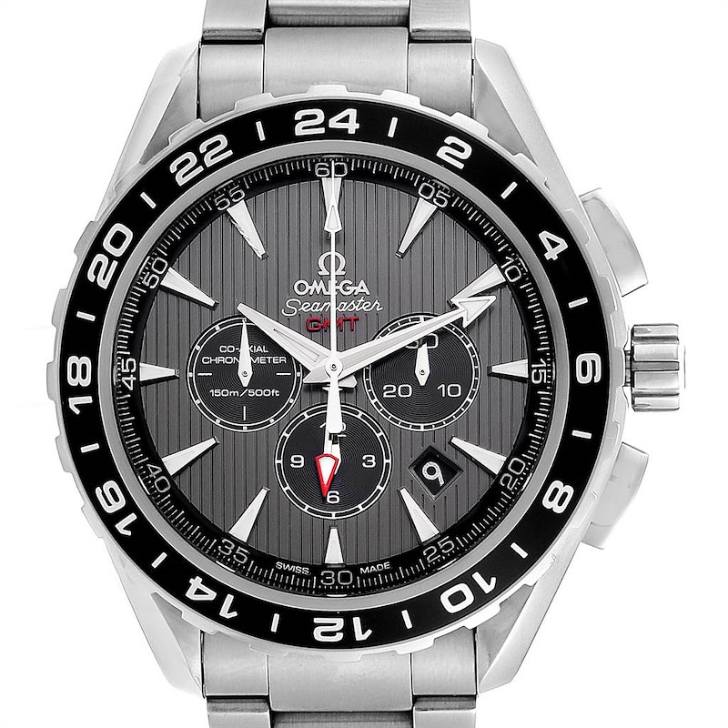 Omega Seamaster Aqua Terra GMT Watch 231.10.44.52.06.001 Box Papers SwissWatchExpo