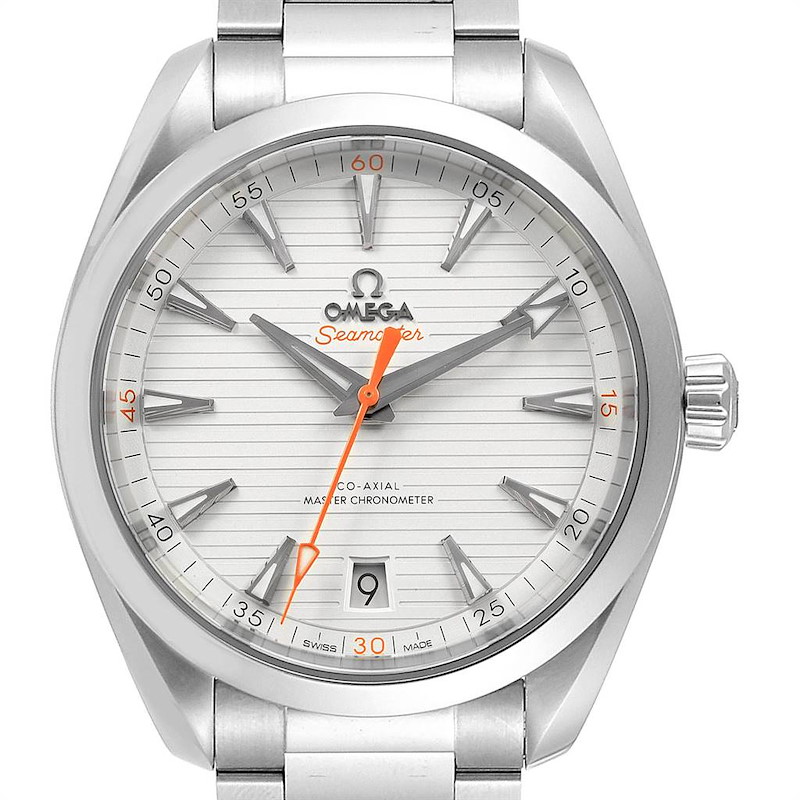 Omega Seamaster Aqua Terra Orange Hand Mens Watch 220.10.41.21.02.001 SwissWatchExpo