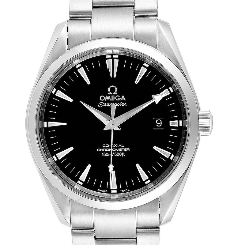 Omega Seamaster Aqua Terra Mens Black Dial Steel Watch 2503.50.00 SwissWatchExpo