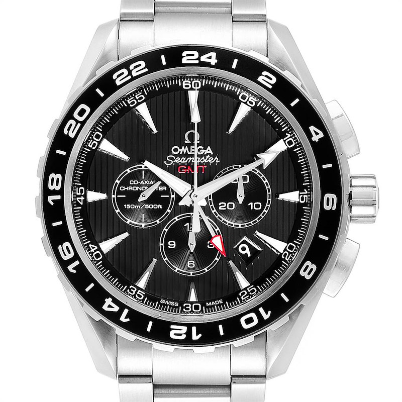 Omega Seamaster Aqua Terra GMT Watch 231.10.44.52.06.001 Box Papers SwissWatchExpo