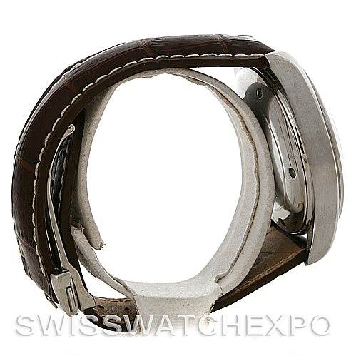 The Omega Aqua Terra 2812.30.37 Men
s Stainless Steel Silver Dial 2812.30.37 Men
s Stainless Steel Silver Dial watch is shown from a side angle, highlighting the strap, case, and buckle.