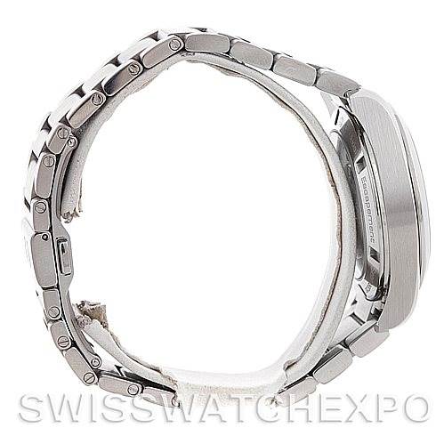 Side view showing the bracelet and case of the Omega Aqua Terra 231.10.39.21.02.001 Men
s Stainless Steel Silver Dial 231.10.39.21.02.001 Men
s Stainless Steel Silver Dial watch.