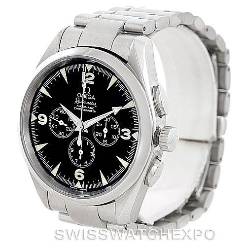 The image shows a front and slightly angled side view of an Omega Aqua Terra 2512.52.00 Men
s Stainless Steel Black Dial 2512.52.00 Men
s Stainless Steel Black Dial watch, displaying its dial, crown, and metallic bracelet.