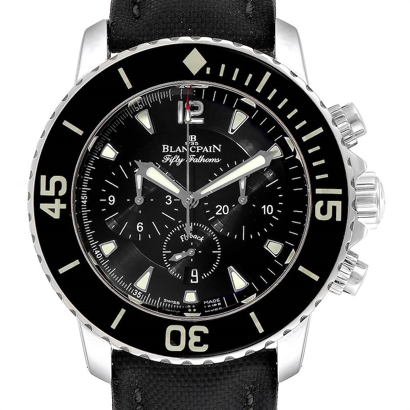 Blancpain Fifty Fathoms Flyback Steel Chronograph Mens Watch 5085F SwissWatchExpo