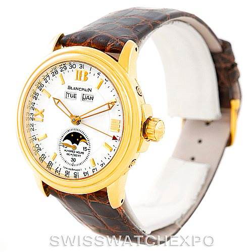 Blancpain 18K Yellow Gold Complete Calendar Watch 2763-1418A-53 SwissWatchExpo
