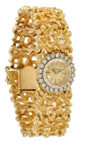 Rolex Vintage Ladies 14k Yellow Gold w Diamond Watch SwissWatchExpo