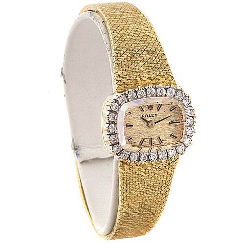 Rolex Vintage Ladies 14k Yellow Gold w Diamond Watch SwissWatchExpo