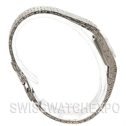 The image shows a side view of the Rolex Cocktail 2189 Women's White Gold Silver Dial 2189 Women's White Gold Silver Dial model watch, highlighting its bracelet and clasp.