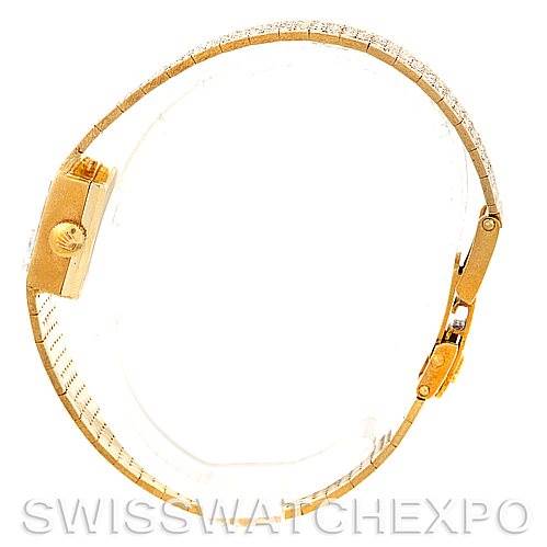 This image shows a side view of the Rolex Cocktail 4281 Women's Yellow Gold Champagne Dial 4281 Women's Yellow Gold Champagne Dial model watch, focusing on the band and clasp.