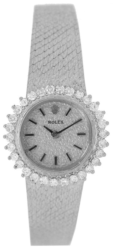 Rolex 14k White Gold Diamond Vintage Ladies Cocktail Watch SwissWatchExpo