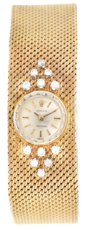 Rolex 18k Yellow Gold Diamond Vintage Cocktail Ladies Watch SwissWatchExpo