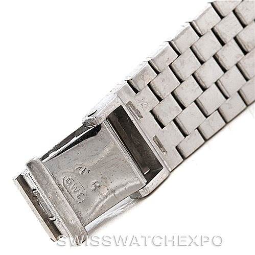 The image shows a close-up of the clasp and part of the bracelet of a Rolex Cocktail 2159 Women's White Gold Silver Dial 2159 Women's White Gold Silver Dial model watch.