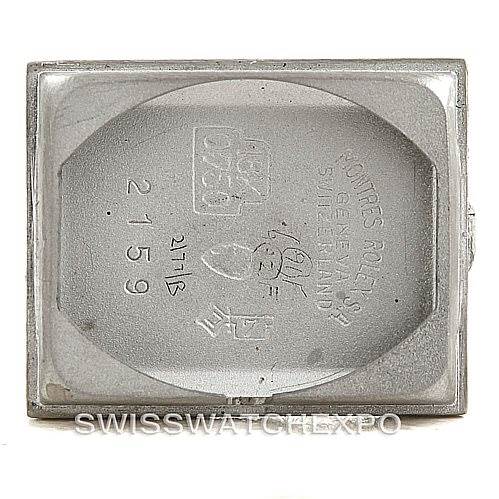 The image shows the case back interior of a Rolex Cocktail 2159 Women's White Gold Silver Dial 2159 Women's White Gold Silver Dial model watch.