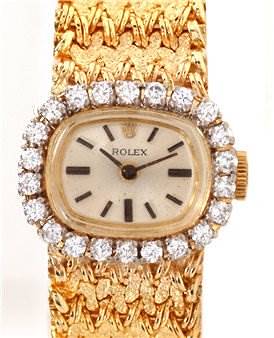 Photo of Rolex Vintage Ladies 14k y Gold & Diamond Watch