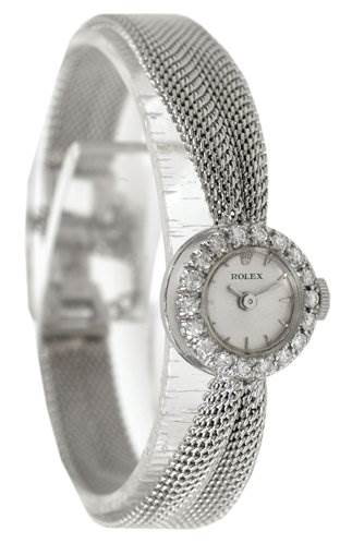 Rolex Vintage Ladies White Gold Diamond Watch SwissWatchExpo