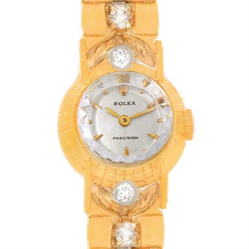 Photo of Rolex Orchid Vintage Yellow Gold Diamond Cocktail Ladies Watch 8271