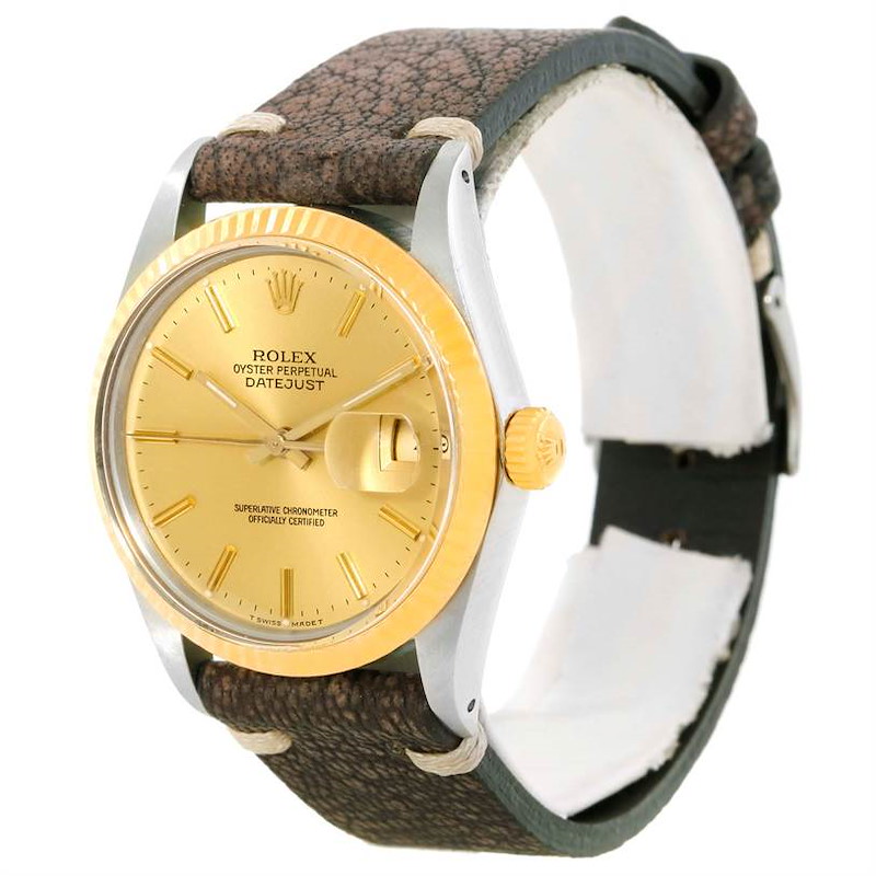 Rolex Datejust Mens Steel 18K Yellow Gold Vintage Watch 16013 SwissWatchExpo