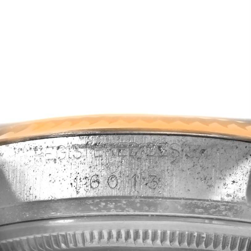 The image shows a close-up of the casing edge and part of the bezel of the Rolex Vintage Collection 16013 Men's Stainless Steel Silver Dial 16013 Men's Stainless Steel Silver Dial watch, highlighting the model number.
