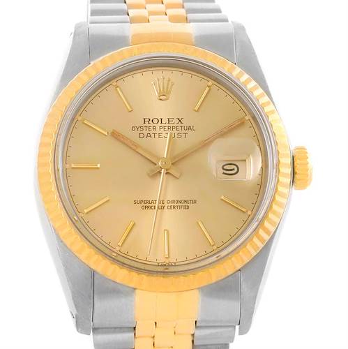 Photo of Rolex Datejust Vintage Steel Yellow Gold Watch 16013 Year 1977