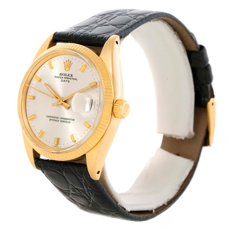 Rolex Date 14k Yellow Gold Vintage Mens Watch 1503 SwissWatchExpo