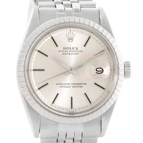 Photo of Rolex Datejust Vintage Mens Stainless Steel Watch 1603 Box