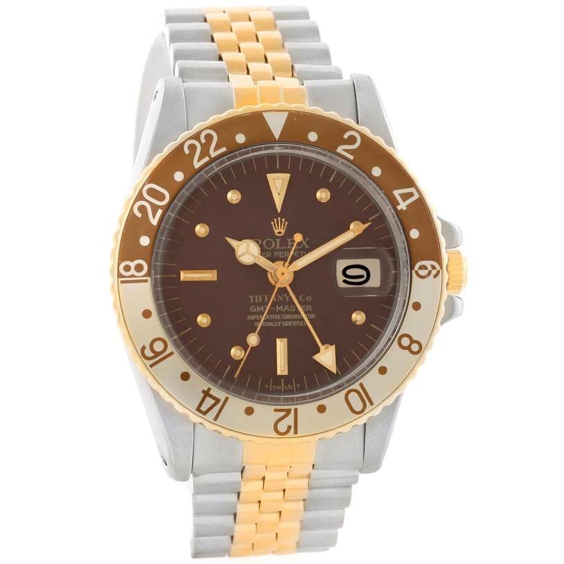 ぱりぱりうさぎ 116758 Rolex Oyster Perpetual GMT Master 2 Gold Watch Black Dial