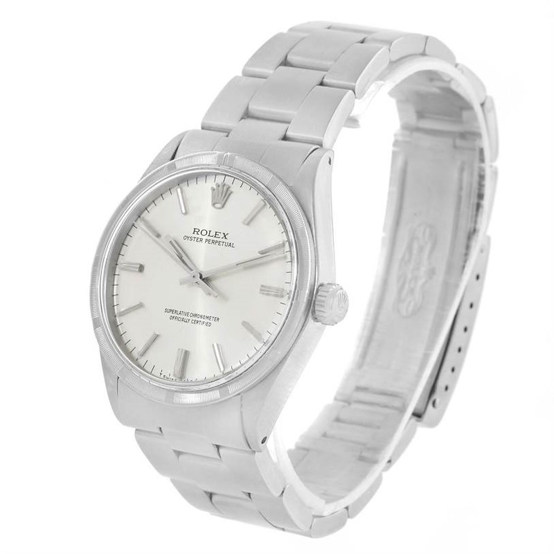 Rolex Oyster Perpetual Stainless Steel Vintage Mens Watch 1007 SwissWatchExpo