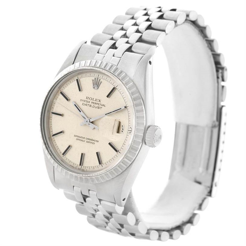 Rolex Datejust Vintage Mens Stainless Steel Silver Dial Watch 1603 SwissWatchExpo