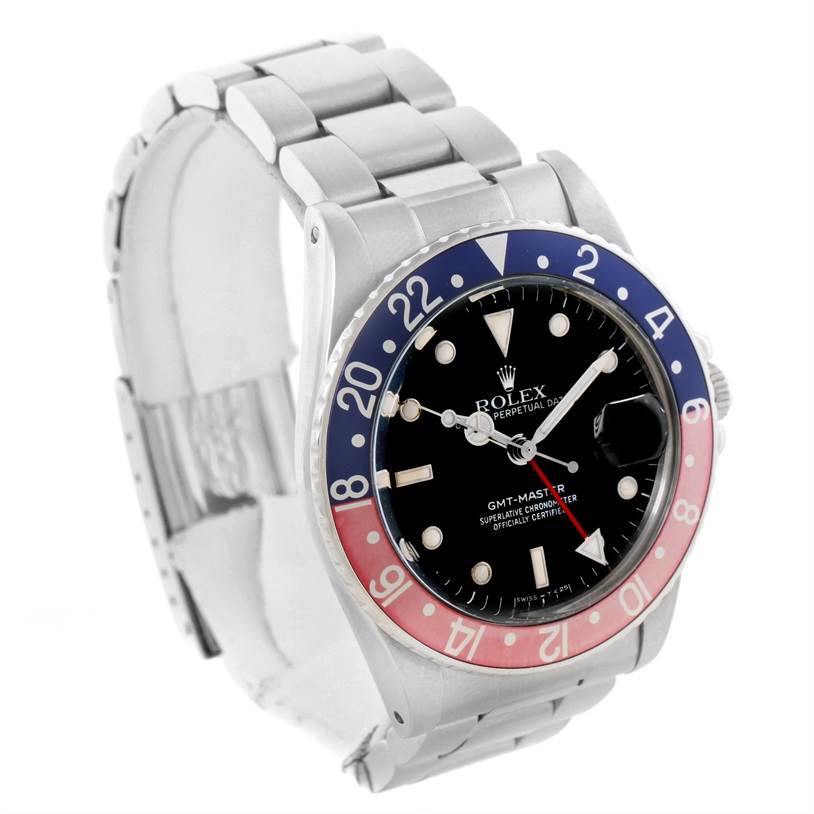 The Rolex Vintage Collection 16750 Men's Stainless Steel Black Dial 16750 Men's Stainless Steel Black Dial model is shown in a three-quarter view, displaying its face, bezel, and bracelet.