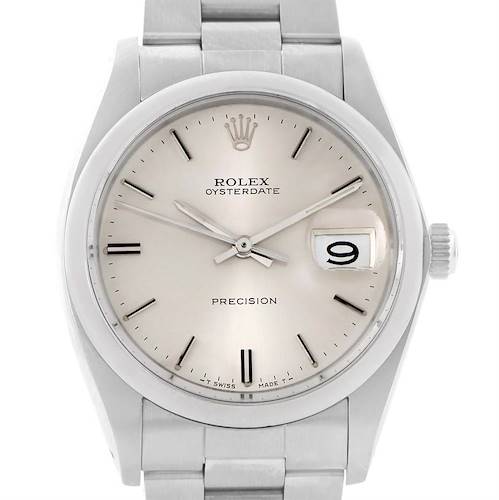Photo of Rolex OysterDate Precision Vintage Stainless Steel Watch 6694