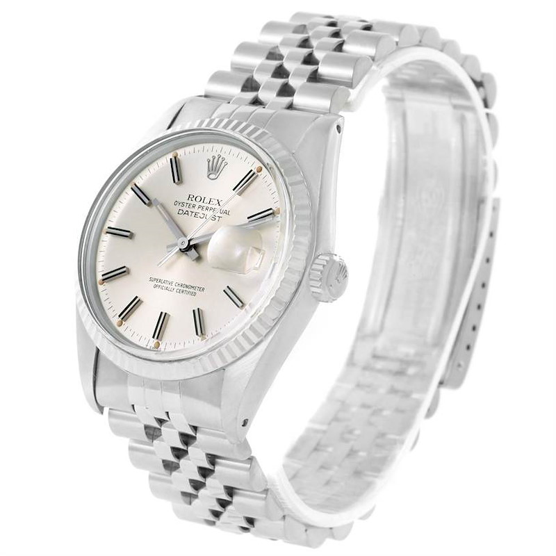 Rolex Datejust Vintage Mens Steel 18K White Gold Watch 16014 Year 1979 SwissWatchExpo