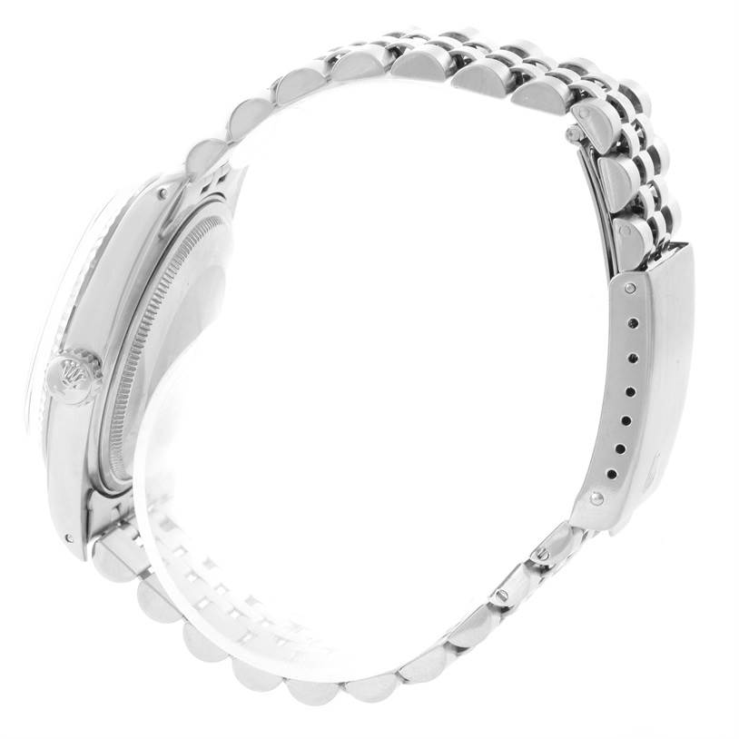 The image shows a side view of the Vintage Collection Rolex watch, focusing on the case, crown, and bracelet.