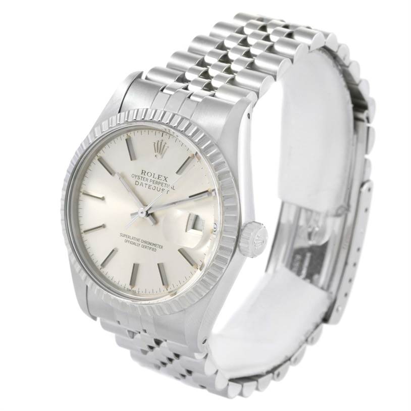 The Rolex Vintage Collection 16030 Men's Stainless Steel Silver Dial 16030 Men's Stainless Steel Silver Dial watch is shown at a three-quarter angle, displaying the dial, bezel, crown, and bracelet.