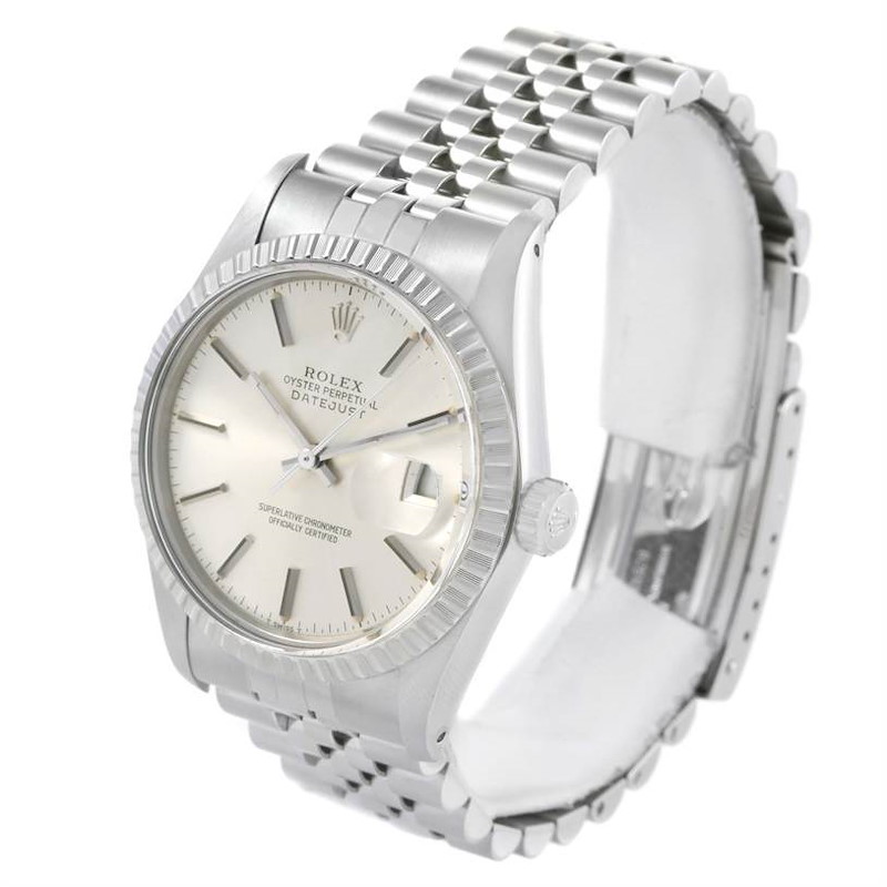 Rolex Datejust Steel Silver Dial Automatic Vintage Mens Watch 16030 SwissWatchExpo